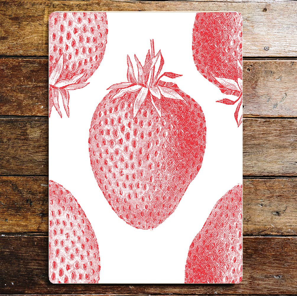 Strawberry Kitchen Fruit Metal Wall Sign Plaque