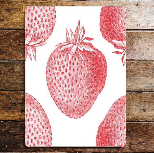 Strawberry Kitchen Fruit Metal Wall Sign Plaque