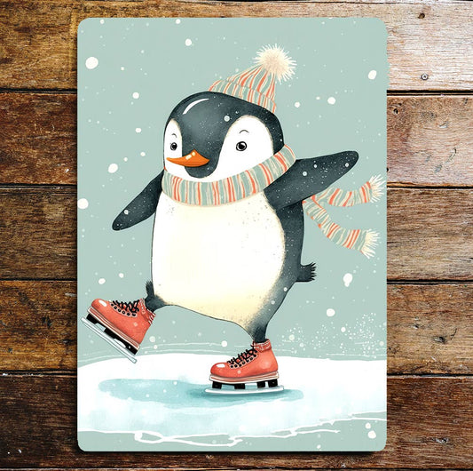 happy penguin | Metal Sign Plaque