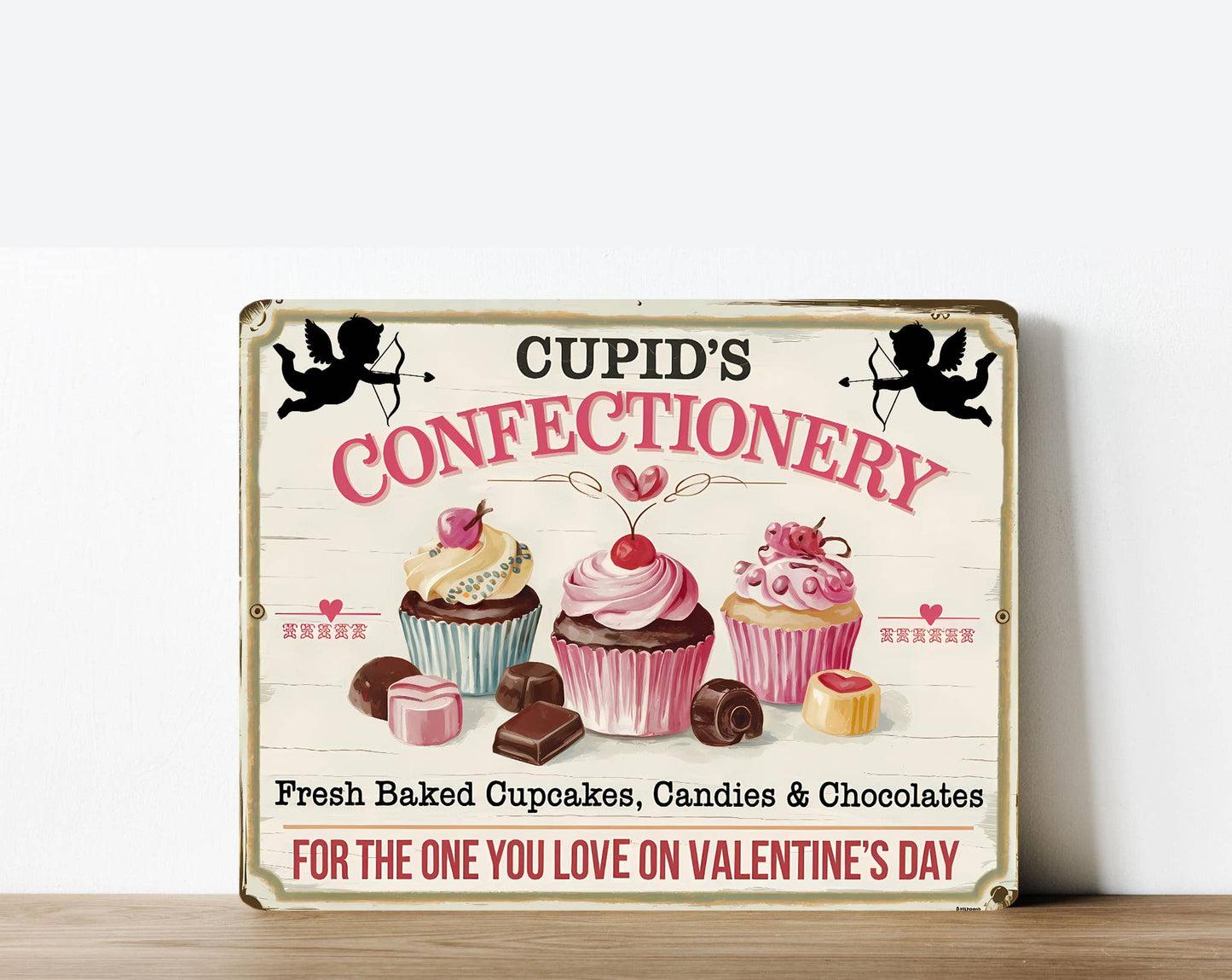 Cupid Cakes Valentine | Metal Sign Plaque