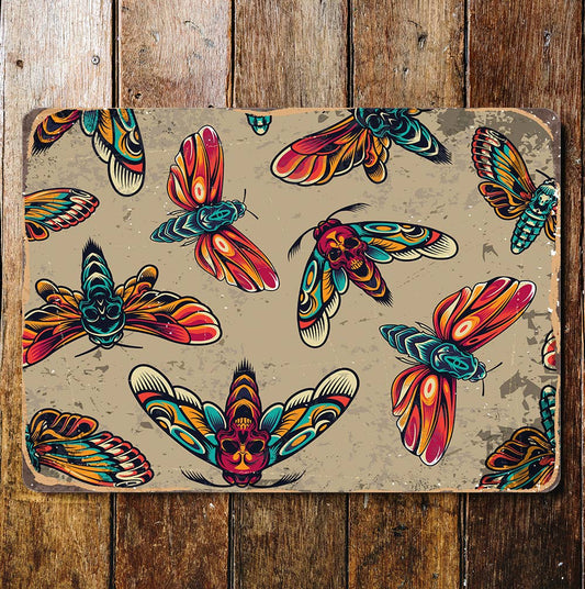 Death Moth | Metal Wall Sign Plaque