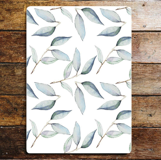 Lemon Pattern Leaves Kitchen kitchen | Metal Wall Sign