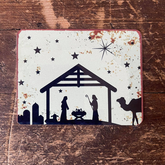 Christmas Nativity | Metal Vintage Wall Sign