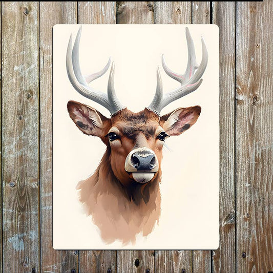 Stage Deer | Farm Farmhouse | Metal Sign Plaque