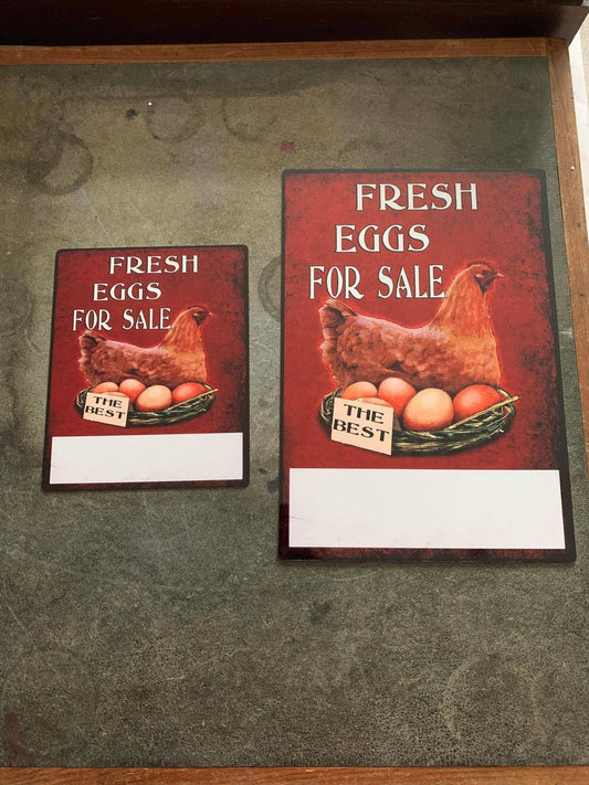Fresh Eggs For Sale Chicken | Metal Travel Wall Sign
