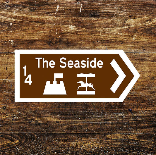 The Seaside Notice directions | Metal Sign