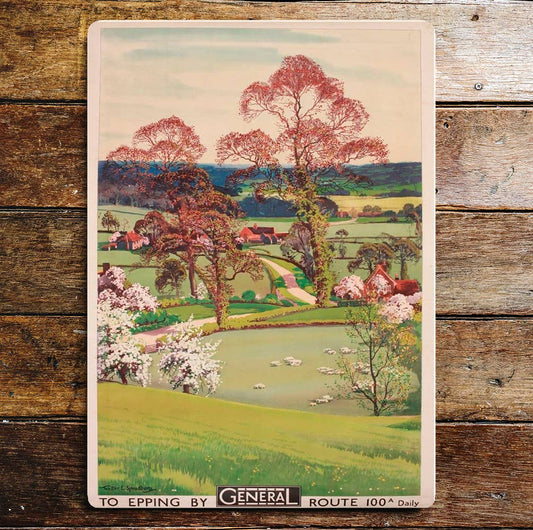 To Epping By General Route Britsish Metal Sign