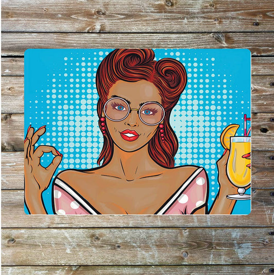 Pop art drinks Metal Sign Plaque