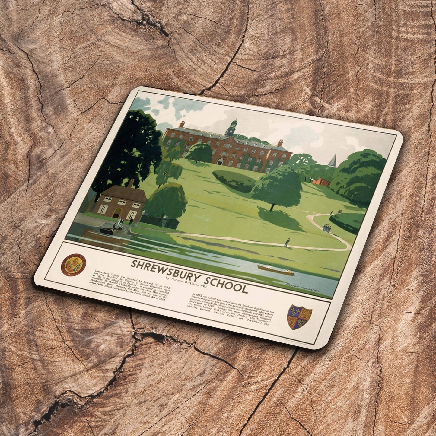 Shrewsbury School Metal Travel Wall Sign