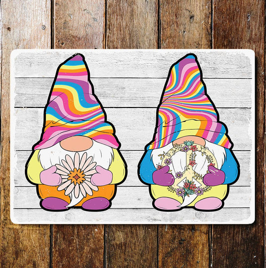 Colourful Rainbow Gonks | Metal Sign Plaque