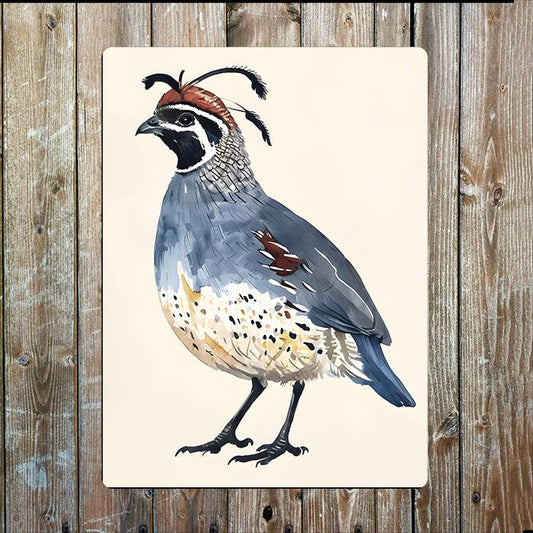Quail Bird | Farm Farmhouse | Metal Sign Plaque
