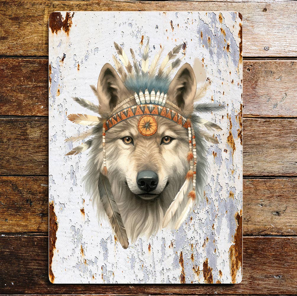 Wolf Wildlife Nature Lifestyle | Metal Sign Plaque