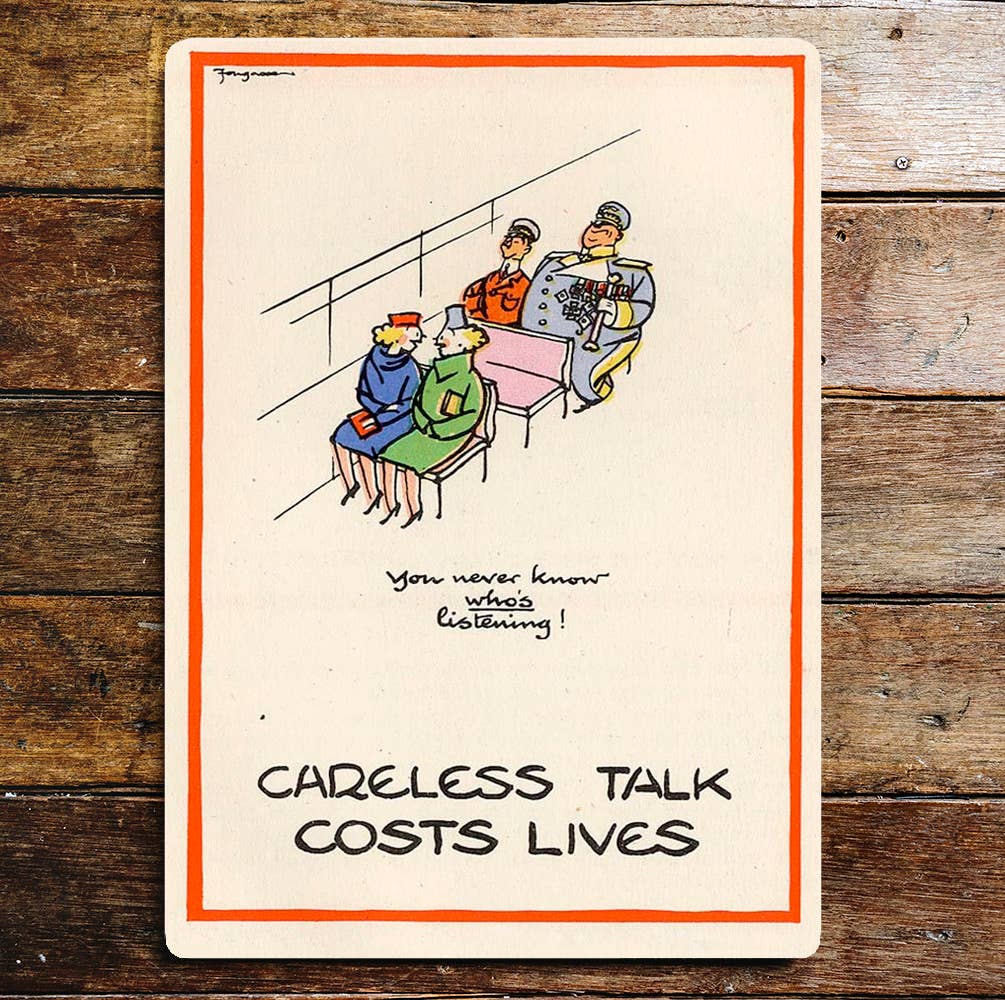 Careless Talk Cost Lives | Metal War Wall Sign
