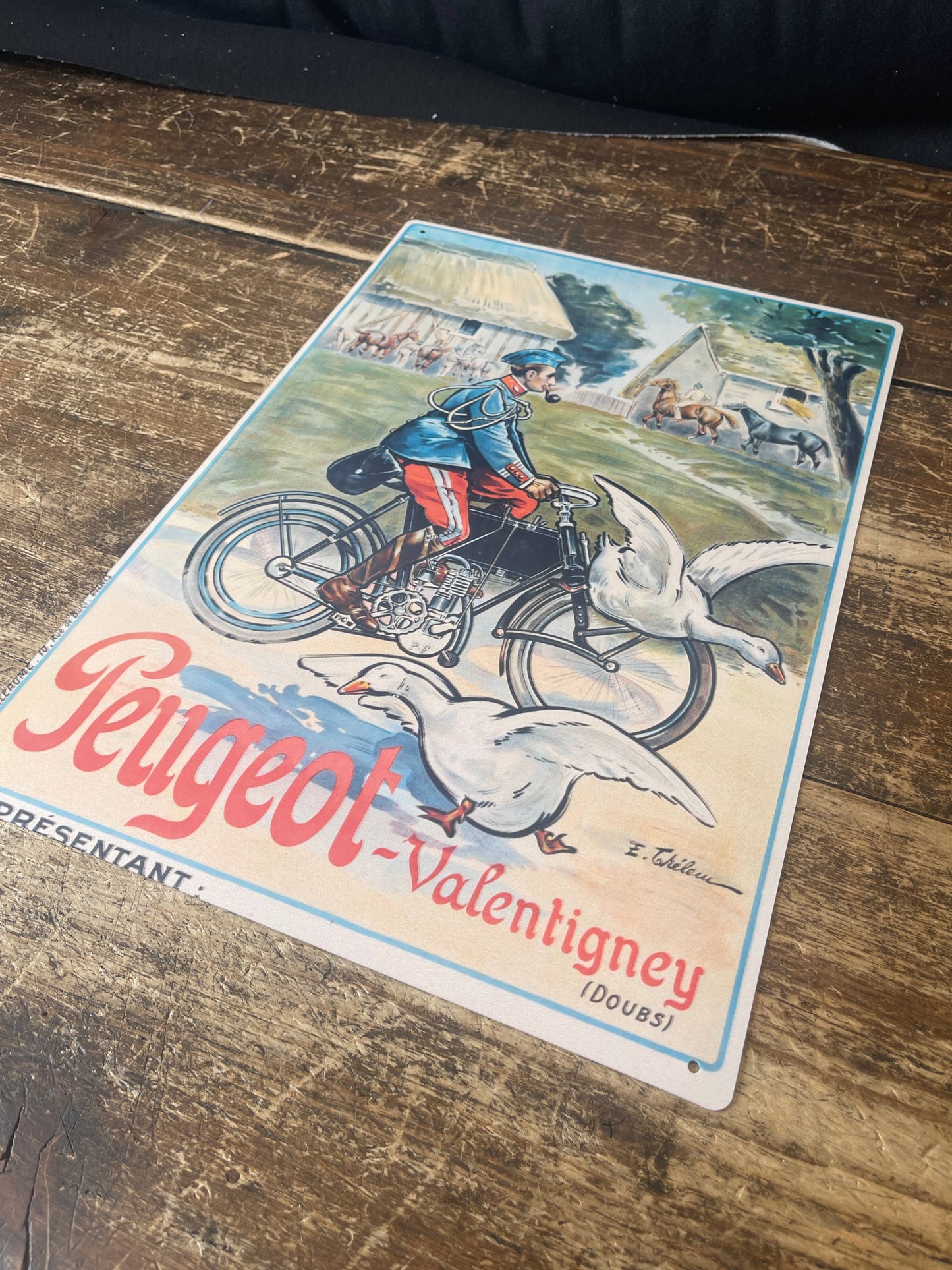 Peugeot Metal Advertising Wall Sign