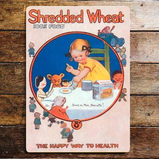 Shredded Wheat 100% Food Metal Sign