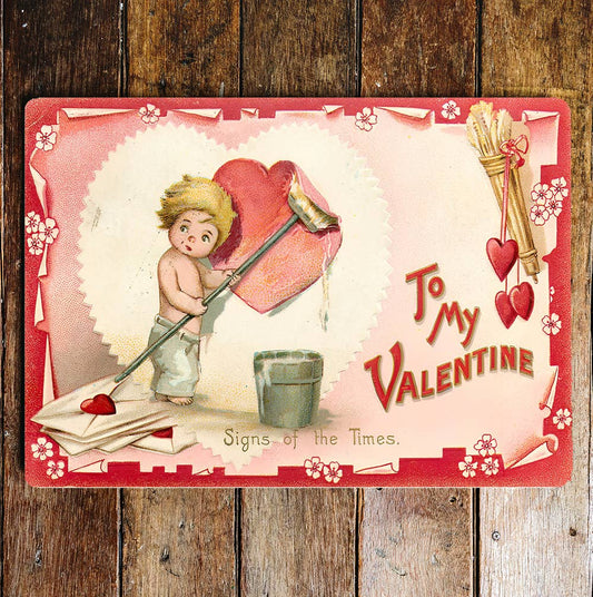 Valentine of times vintage style   | Metal Sign Plaque