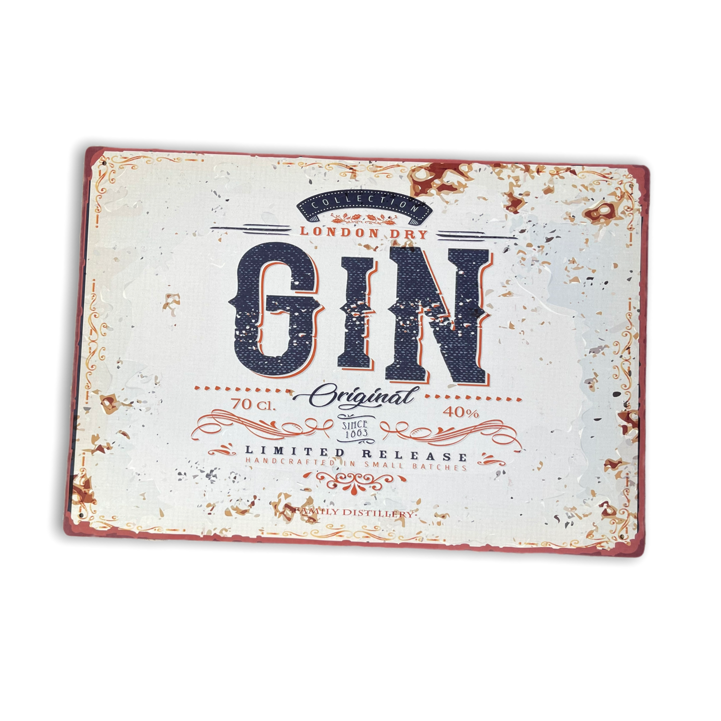 London Dry Gin Bar Tin Sign | Metal Sign Plaque