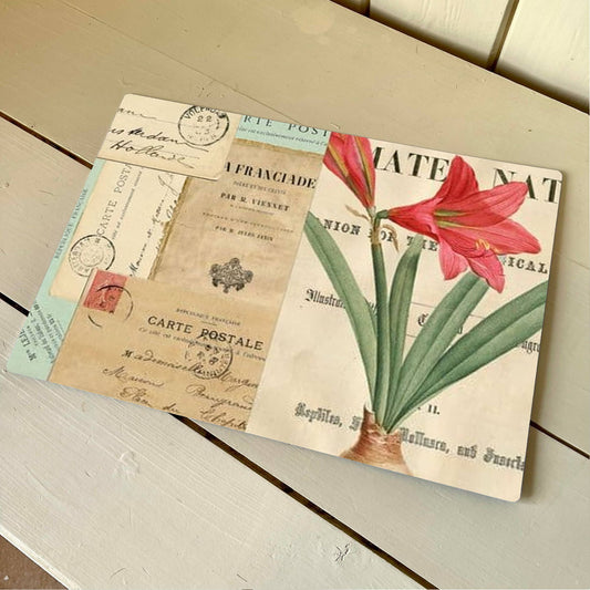 Postcard Flowers Metal Humour Wall Sign