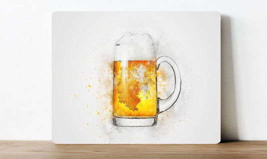 Watercolour Beer Pint Pub Bar | Metal Sign Plaque