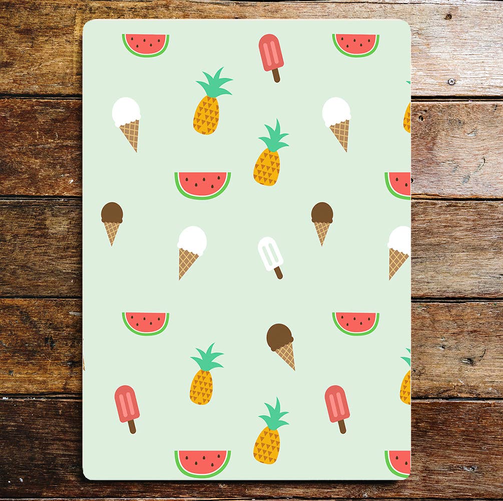 Summer food fun ice cream art Metal Sign Plaque