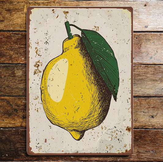 Lemon Kitchen Fruit | Metal Sign Plaque