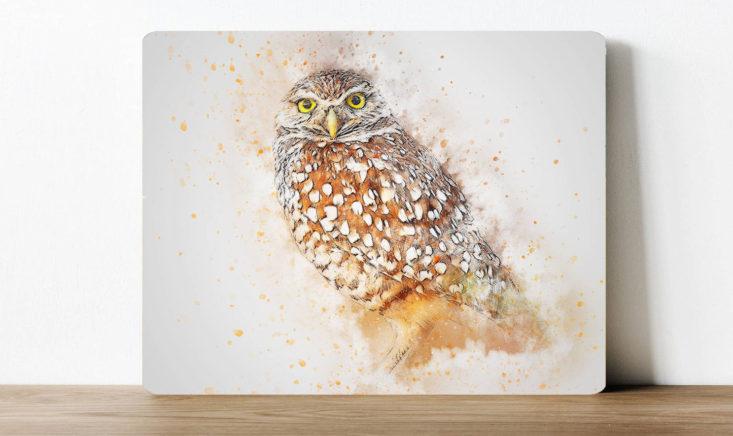 Owl watercolour artwork | Metal Sign Plaque