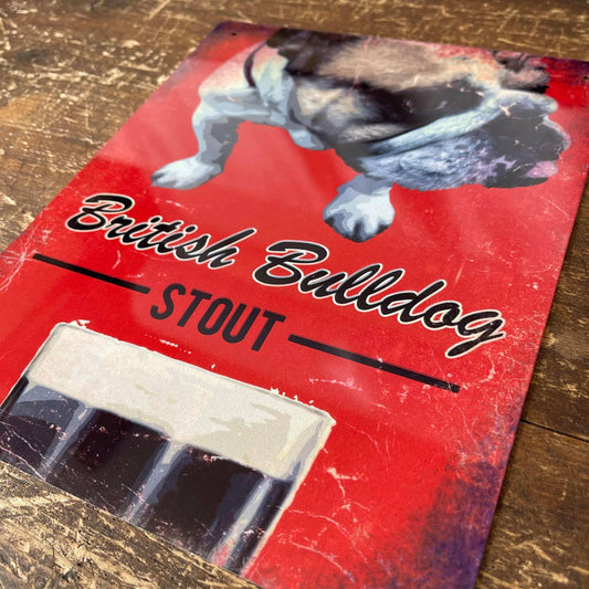 British Bulldog Stout Brewery Style Animal | Metal Sign