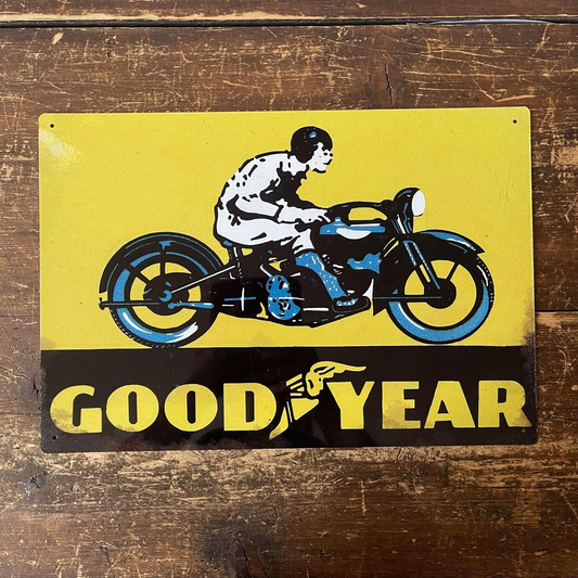 Good Year Tyres Motorbike | Metal Advertising Wall Sign