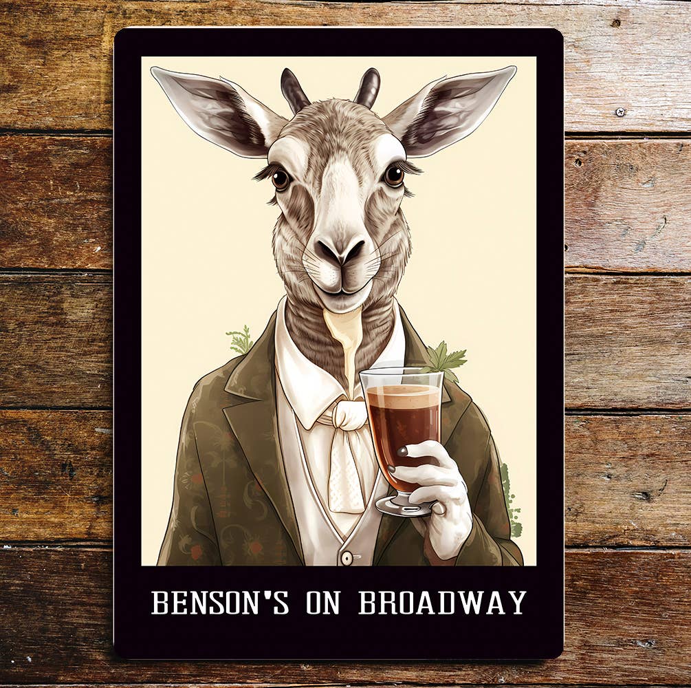 Benson Bar Gentlemen Art | Metal Sign Plaque