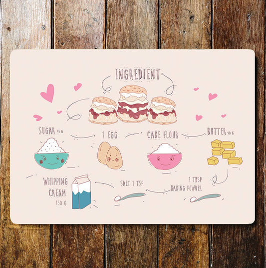 Scone cooking recipe lifestyle Metal Sign Plaque