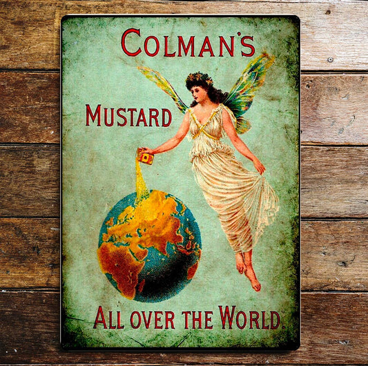 Colmans Mustard All Over The World | Metal Sign