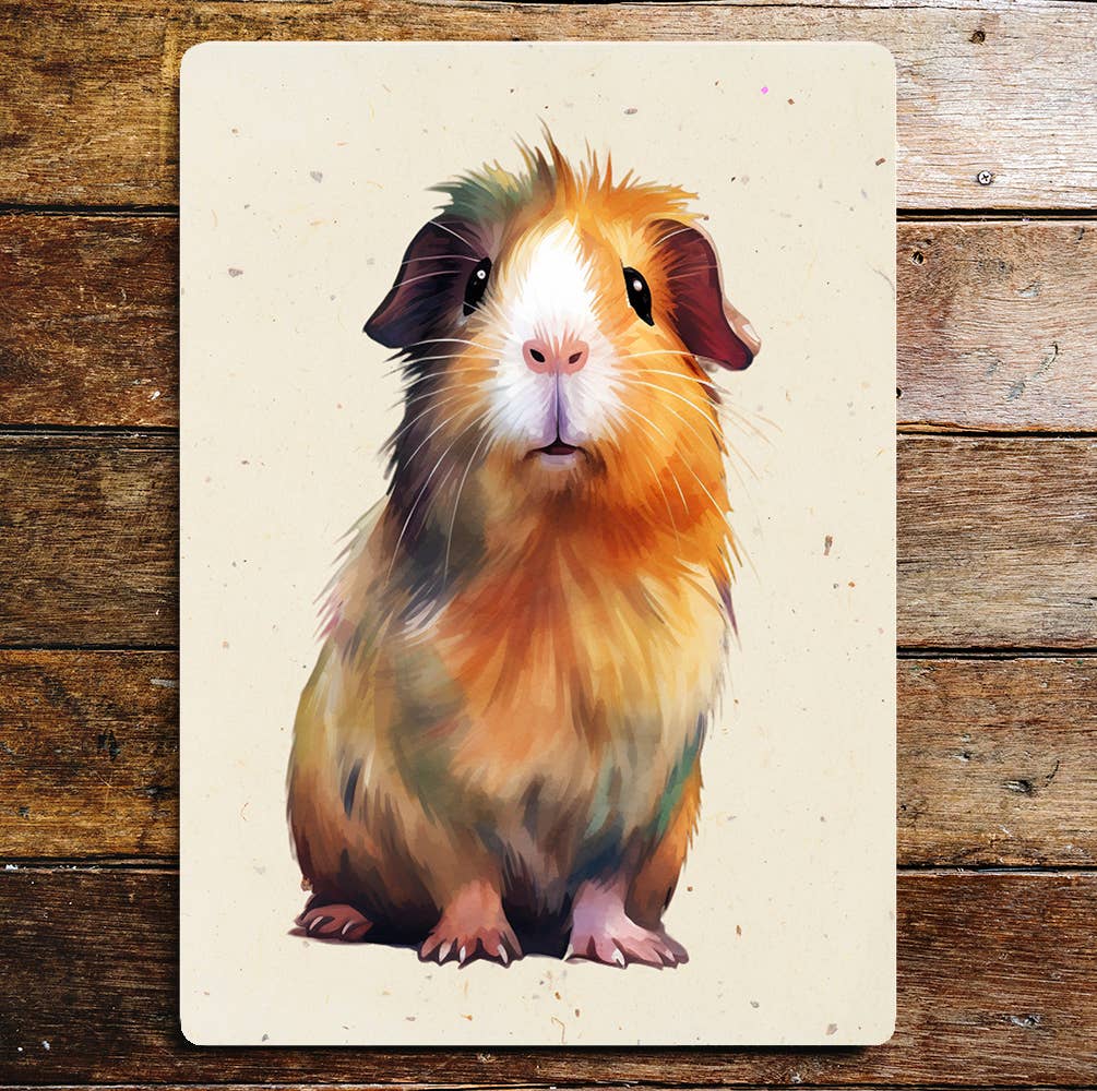 Majestic Guinea Pig Pet Art | Metal Sign Plaque