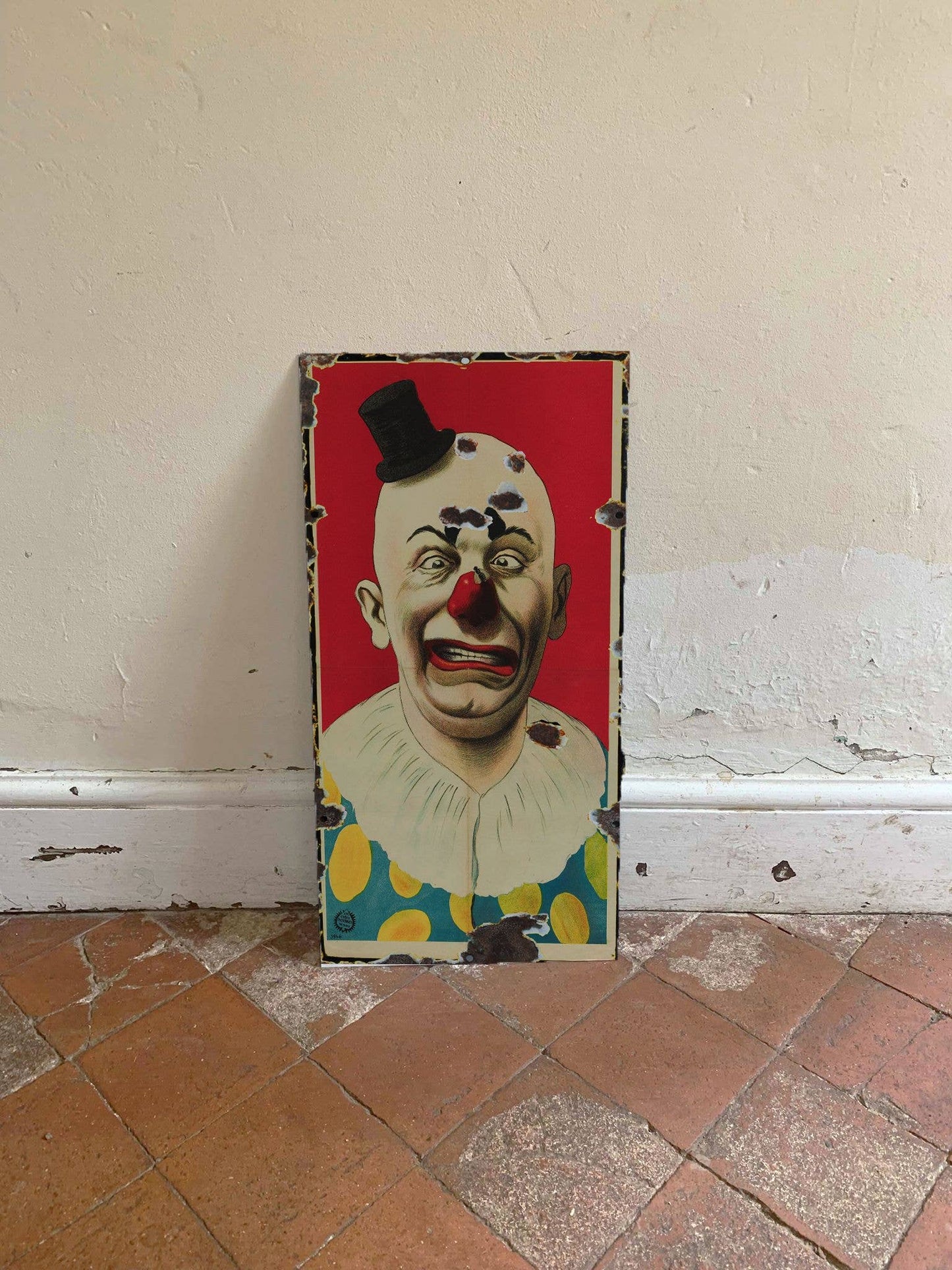 Circus Clown Sad Face | Metal Sign