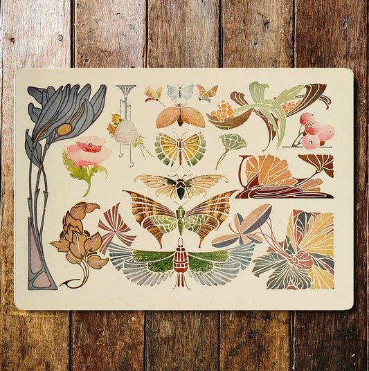 Butterfly moth wall art | Metal Sign Plaque