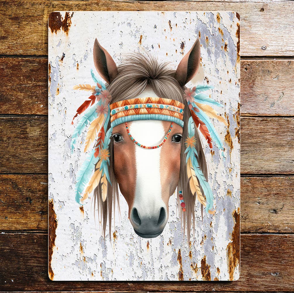 Horse Wildlife Nature Lifestyle Art | Metal Sign Plaque