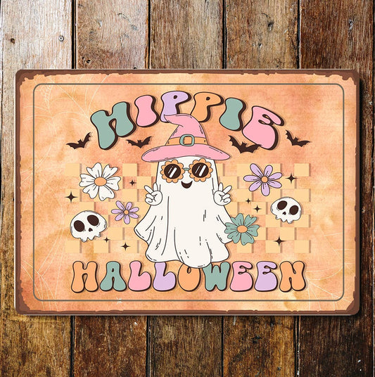 Halloween Hippie Art | Metal Sign Plaque