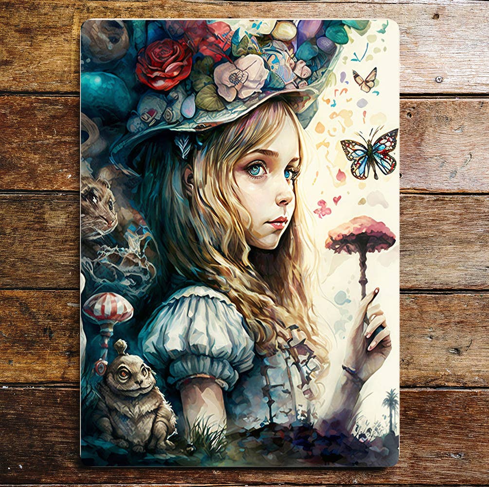 Fairy Watercolour mystical Girl Fairytale | Metal Sign Plaque