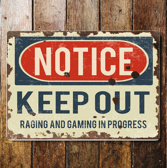 Keep Out Notice Vintage Look Art Sign Plaque