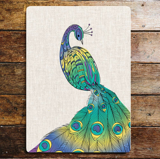 Peacock art Metal Sign Plaque