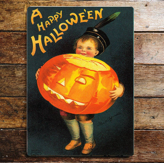 A happy Halloween boy | Metal Wall Sign Plaque