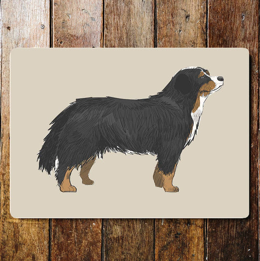 Sheep Dog Portrait Metal Sign plaque