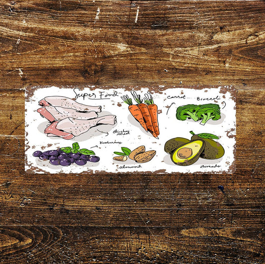 Super Foods Kitchen Art Notice | Metal Sign