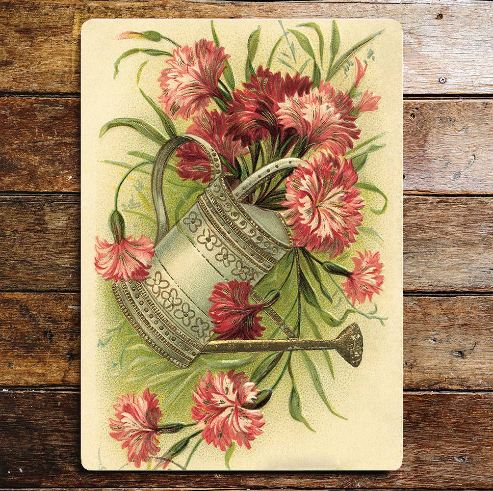 Watering Can Flowers  | Metal Wall Sign Plaque