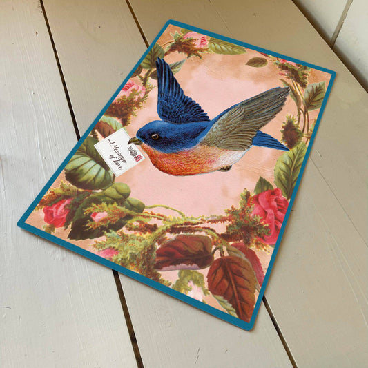 Birds And Envelope | Metal shabby chic Wall Sign