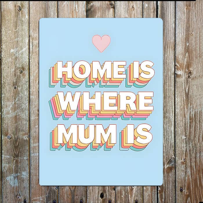 Home Is Where Mum Is Mothers Mum Day | Metal Sign Plaque