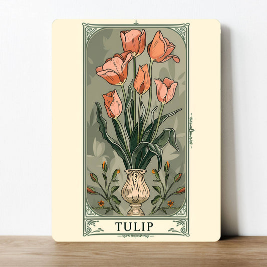 Tulip Flower Floral Vintage | Metal Sign Plaque