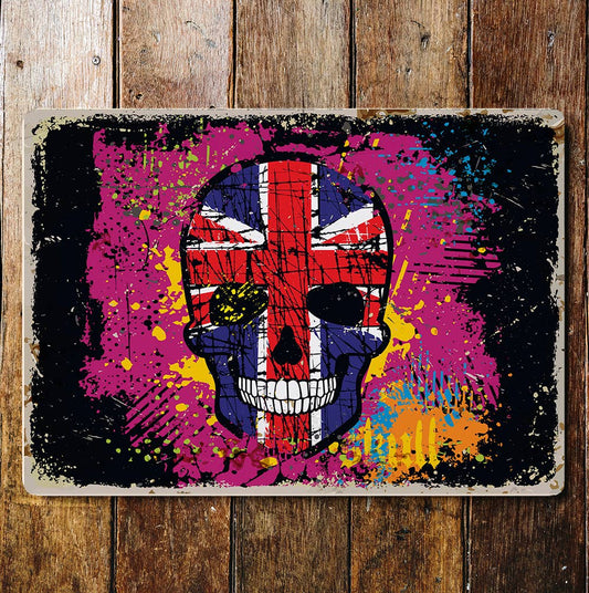 British skull grunge England | Metal Wall Sign