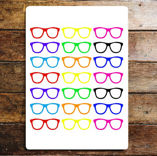 Glasses clip art lifestyle art | Metal Sign Plaque