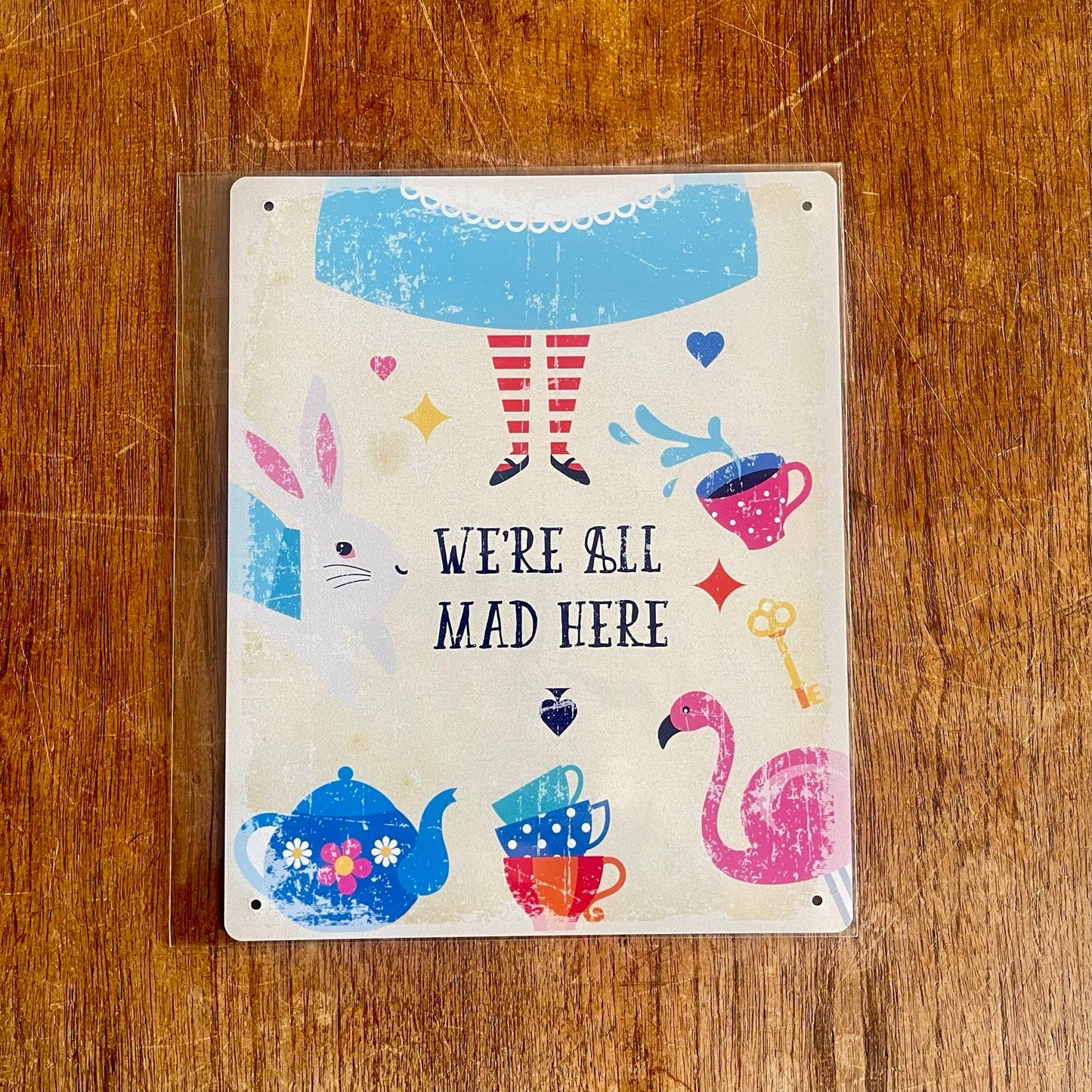 Alice in wonderland We're all mad Here Tin Sign | Metal Sign