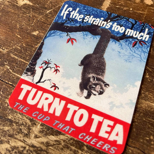 Turn To Tea Wrold War | Metal Propaganda Wall Sign